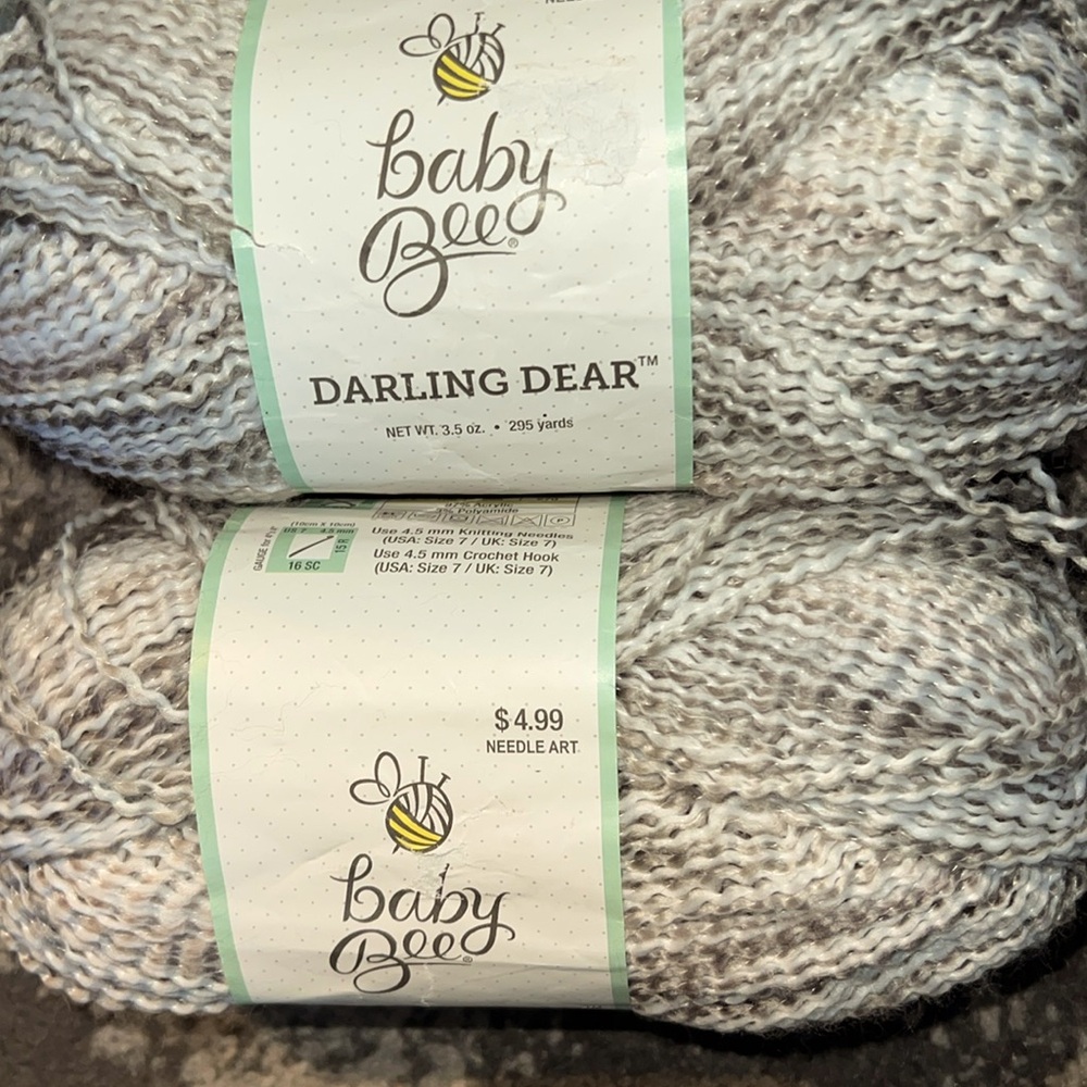 2 Skeins Darling Dear Yarn in Colorway This Little Piggy, Extremely Soft!